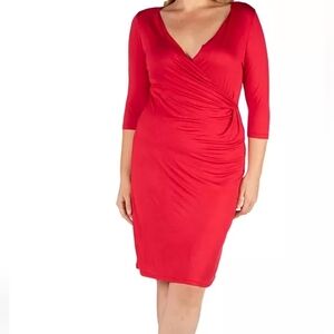 NWT 24seven Red Midi Dress, Size MEDIUM